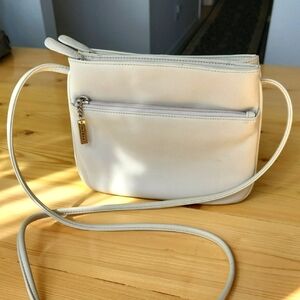 Giani Bernini Cream Leather Crossbody